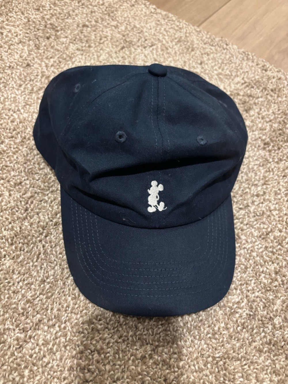 Disney Navy Cap with White Mickey Embroidery
